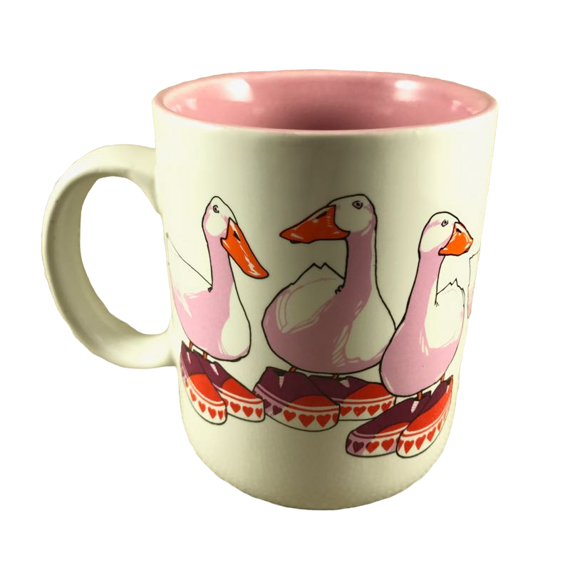 Geese Wearing Shoes With Hearts Mug Small World Greetings