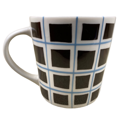 Black Squares In Blue Grid Mug 2004 Starbucks