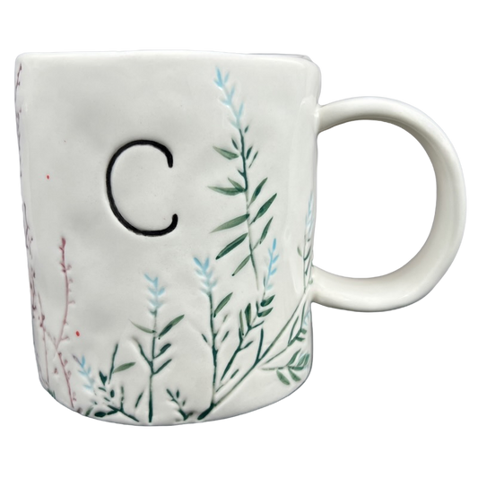 Dagny Hand Painted Letter "C" Monogram Initial Botanical Mug Anthropologie
