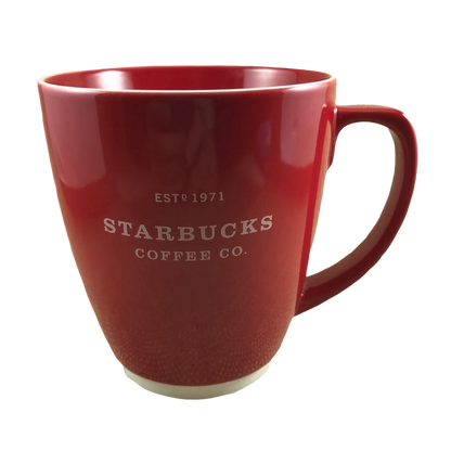 Starbucks ESTD 1971 Large Red With White Base Mug