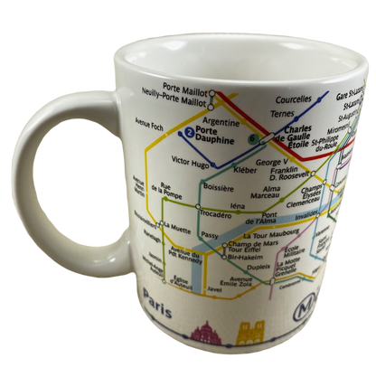 Paris Metro Transit System Map Mug