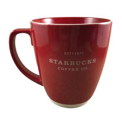 Starbucks ESTD 1971 Large Red With White Base Mug