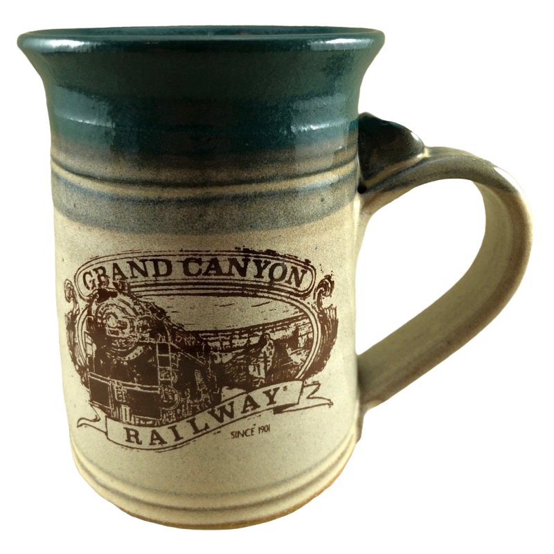 Grand Canyon Railway Wheel Thrown Pottery Mug