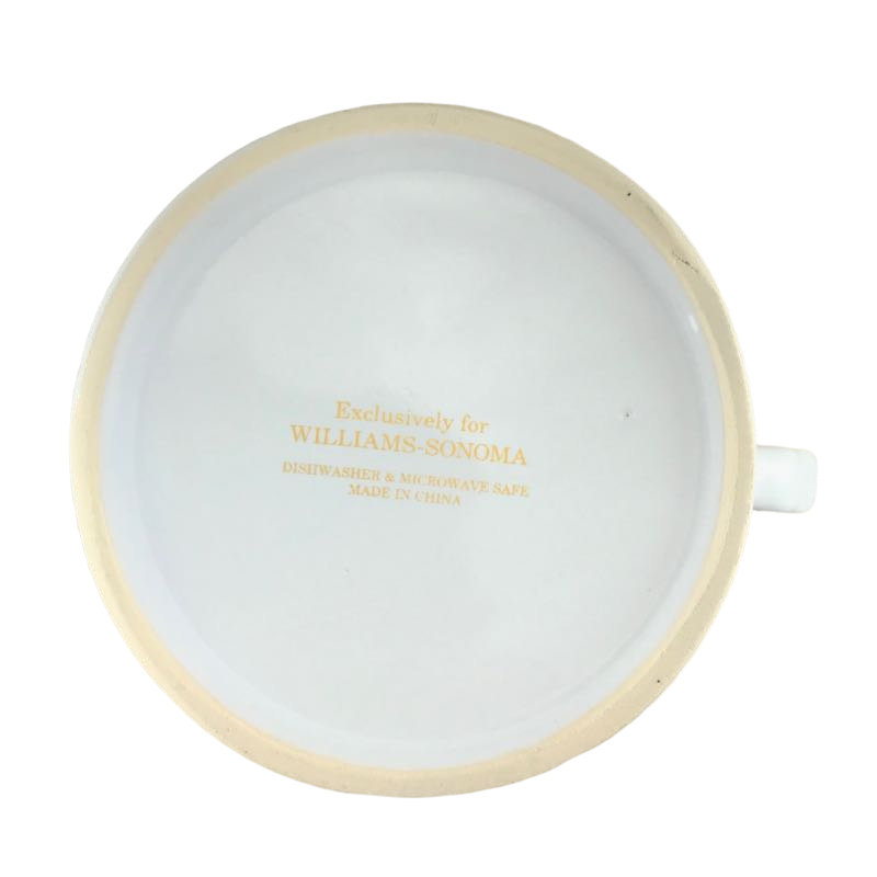 Letter "B" Gold Writing Monogram Initial Mug Williams Sonoma