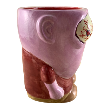 Zany Alien Monster With Bulging Eyes 3D Figural Handmade Mug