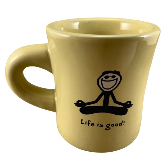 Life is Good Yoga Yellow Mug