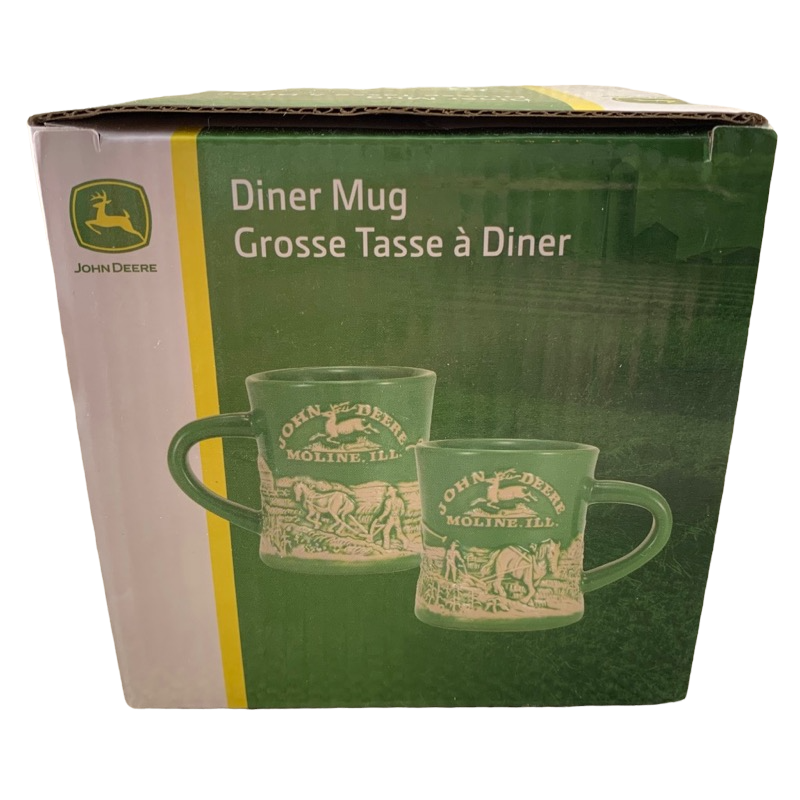 John Deere Collection Raised Relief Man And Horse Farming Diner Mug M – Mug  Barista