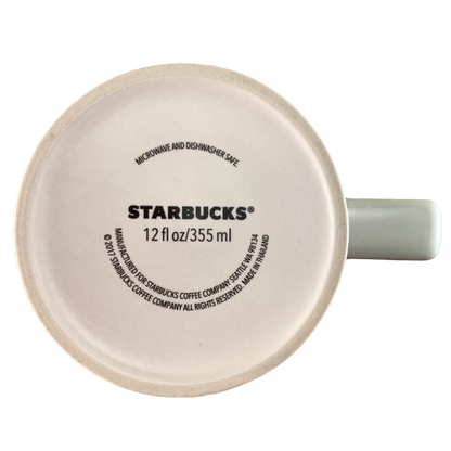 Watercolor Blue & Pink Pattern Square Handle Mint Green Mug Starbucks