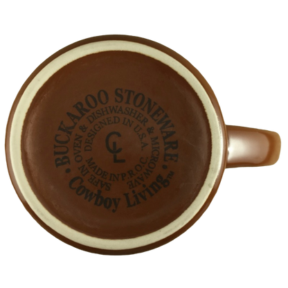 Buckaroo Stoneware Cattle Brand Mug Cowboy Living