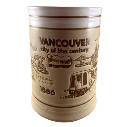 Vancouver City Of The Century 1886 1986 Oversized Etched Mug