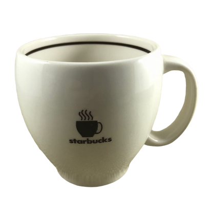 Starbucks Abbey Brown Accents Large White Mug