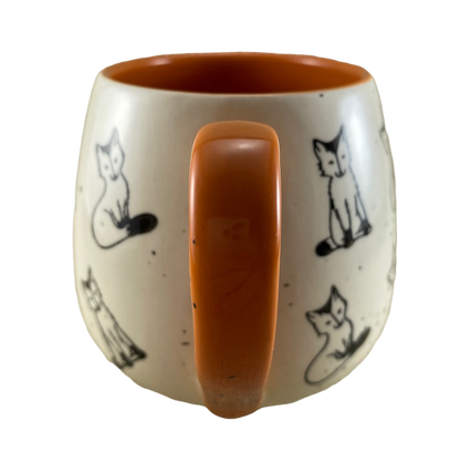 Foxes Sitting Orange Interior & Handle Mug Meritage