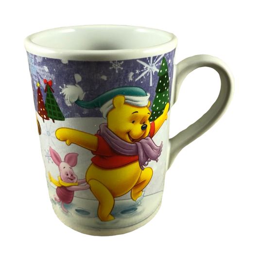 Winnie The Pooh, Piglet, Tigger, and Eeyore Walking Through Snow Mug Houston Harvest