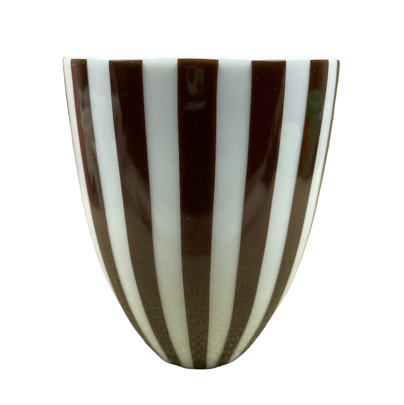 Brown Stripes With Brown Striped Handle Signature Mug Henri Bendel
