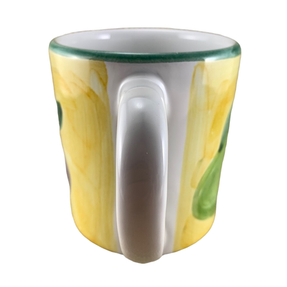 Frutta Plums And Pear Hand Painted Made In Italy Mug Caleca