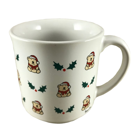 Teddy Bears Wearing A Winter Hat Surrounded By Holly Sandra Boynton Mug Recycled Paper Products