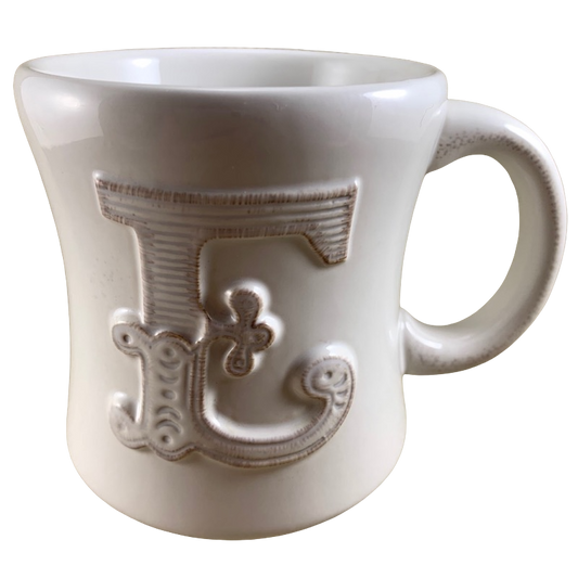 Stephen Carter Letter "E" Embossed Monogram Initial Mug Hallmark