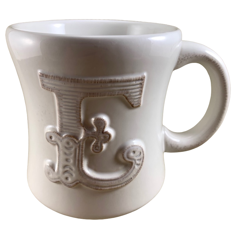 Stephen Carter Letter "E" Embossed Monogram Initial Mug Hallmark