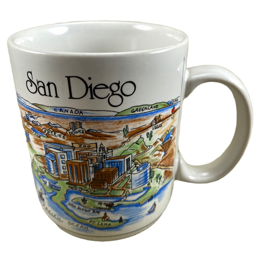 A View Of The World San Diego Mug City Mugs