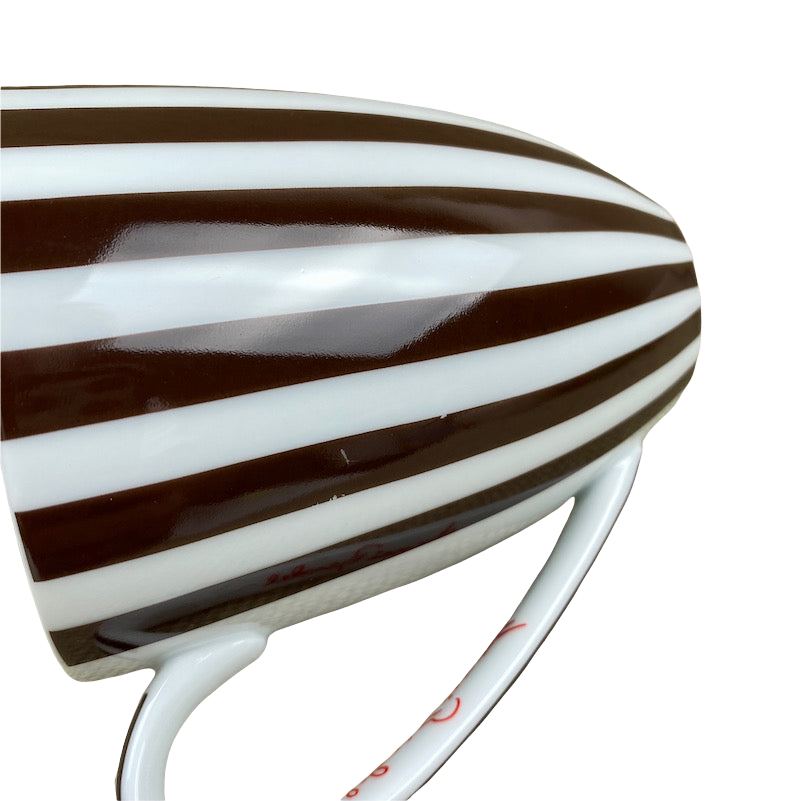 Brown Stripes With Brown Striped Handle Signature Mug Henri Bendel