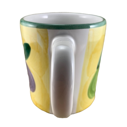 Frutta Plums And Pear Hand Painted Made In Italy Mug Caleca