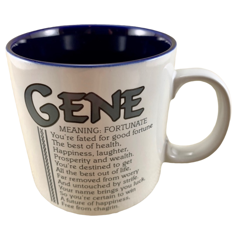 GENE Poetry Name Blue Interior Mug Papel