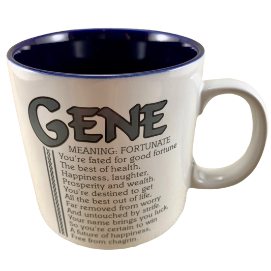 GENE Poetry Name Blue Interior Mug Papel