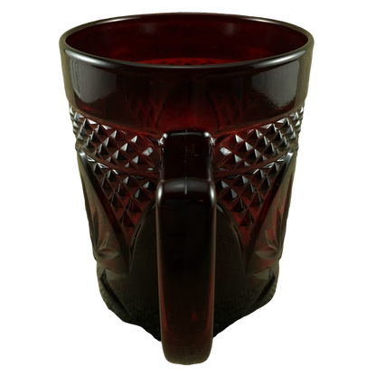 Cristal d'Arques France Ruby Red Glass Mug Arcoroc