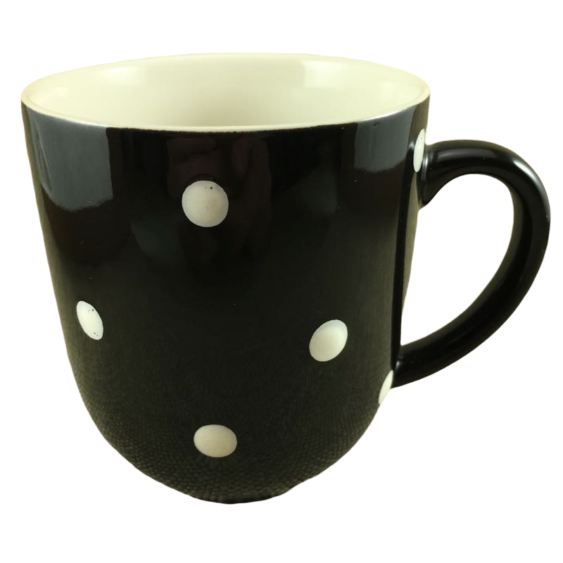 Baking Days White Polka Dots Black Mug Spode