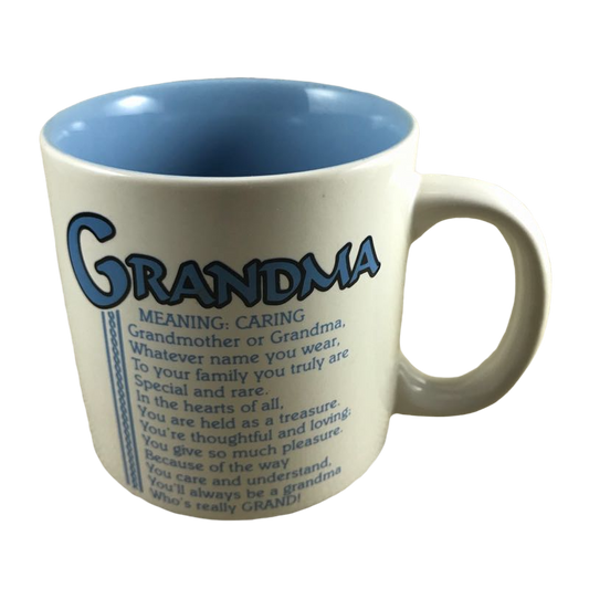 Poetry Grandma Blue Interior Mug Papel