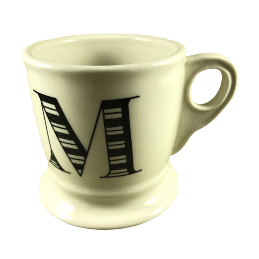 Letter "M" Monogram Initial With Footed Base Mug Anthropologie