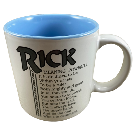 RICK Poetry Name Blue Interior Mug Papel