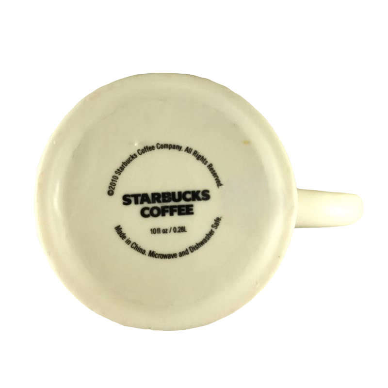 Embossed Scroll Pattern With Starbucks Logo 10oz Mug 2010 Starbucks
