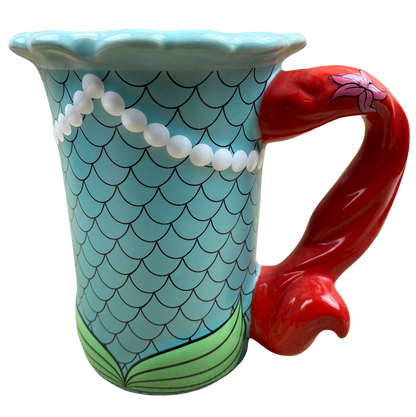 Ariel The Little Mermaid Hair Handle Signature 3D Embossed Mug Disney Parks