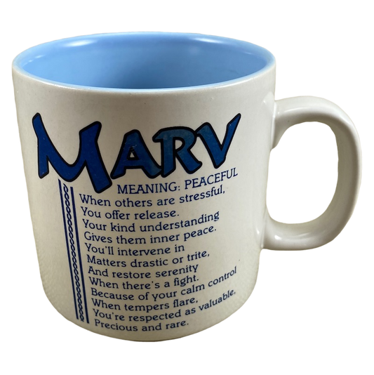 MARV Poetry Name Mug Blue Interior Papel