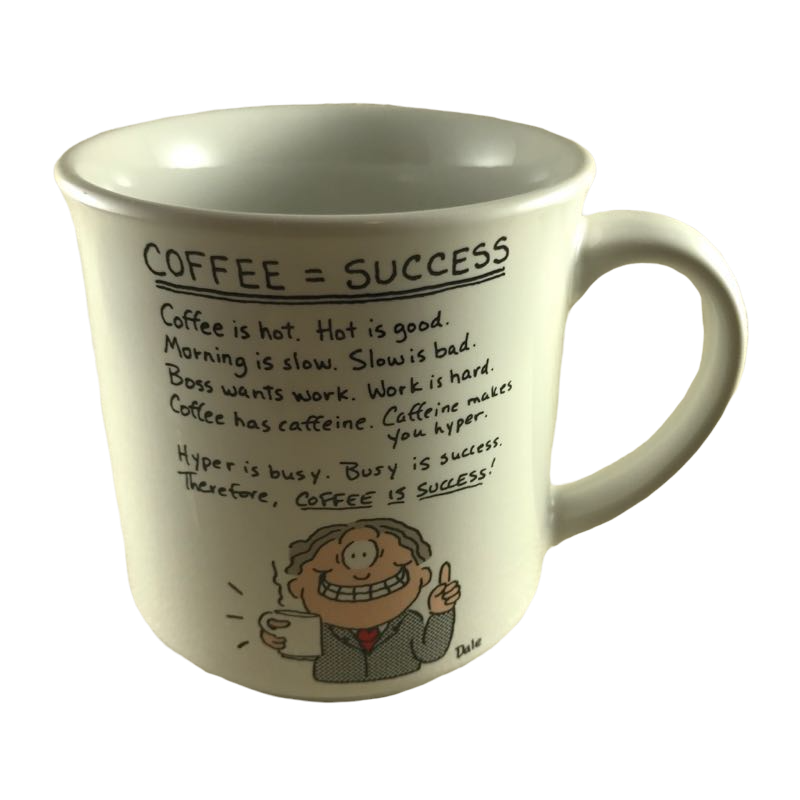 Coffee Equals Success Mug Recycled Paper Products