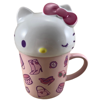 Hello Kitty Mug With Figural Head Lid Nakajima NEW IN BOX