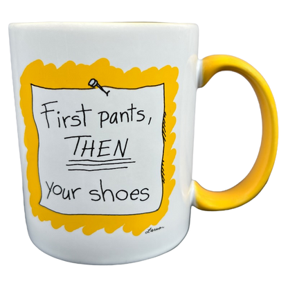 The Far Side First Pants, THEN Your Shoes Mug Andrews McMeel Publishing