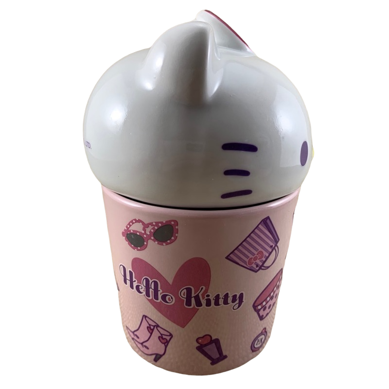 Hello Kitty Mug With Figural Head Lid Nakajima NEW IN BOX