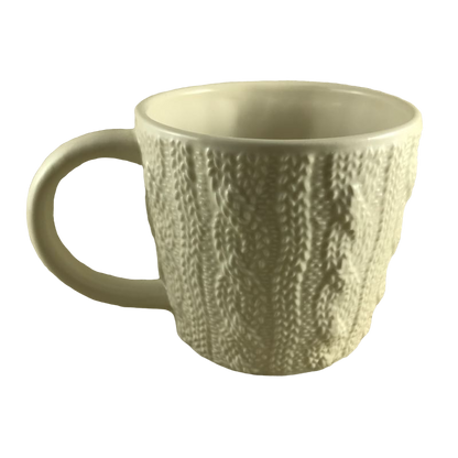 Cable Knit Sweater White Mug Starbucks