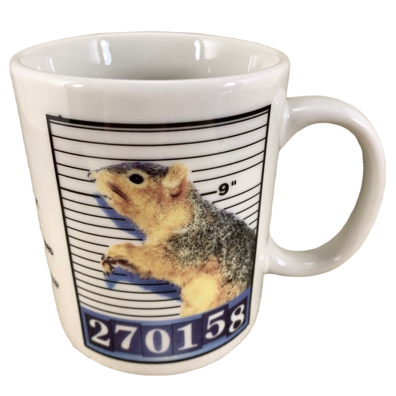 Wanted Squirrel Mug Shots Mug Arundale Products