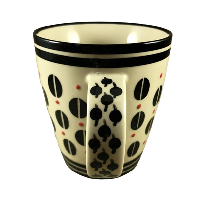 Potters Workshop For West Elm Black And White Beans And Red Dots Mug West Elm