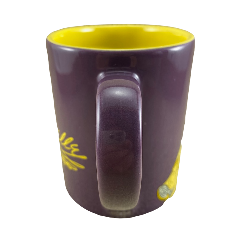 Disney Beauty And The Beast Purple Signature Heart Ceramic Coffee Mug Set  of 2!