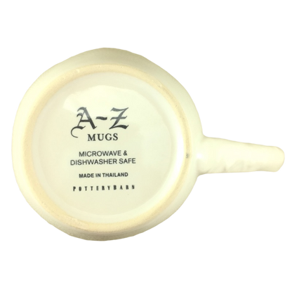A-Z Letter "L" Monogram Initial Mug Pottery Barn
