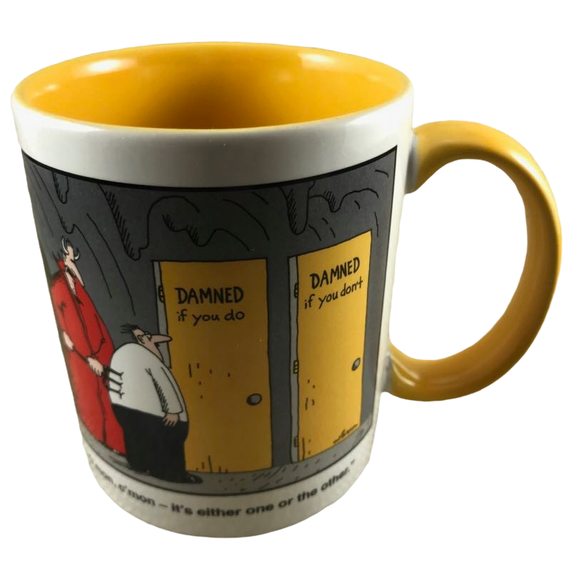 The Far Side C'mon C'mon It's Either One Or The Other Mug Andrews McMeel Publishing