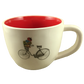 Rae Dunn Bicycle With Gifts White Exterior Red Interior Mug Magenta