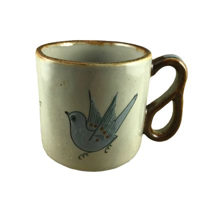 Vintage Bird Snail And Leaves Mug