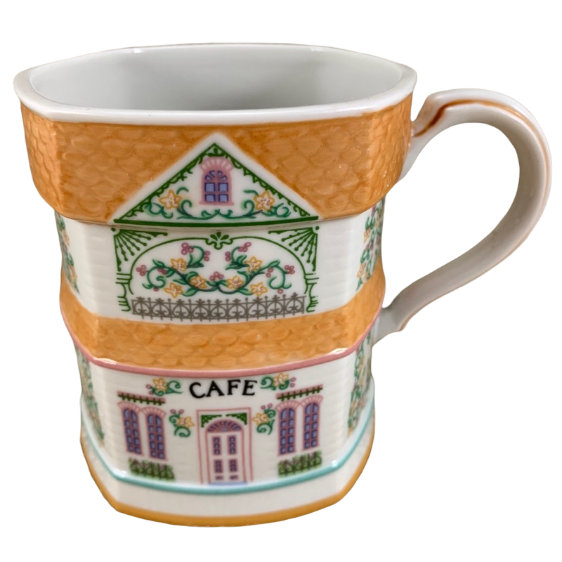 The Lenox Village Orange Coffee Mugs Lenox