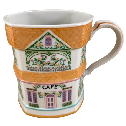 The Lenox Village Orange Coffee Mugs Lenox