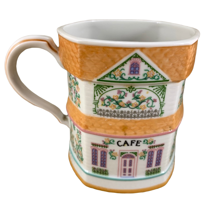 The Lenox Village Orange Coffee Mugs Lenox